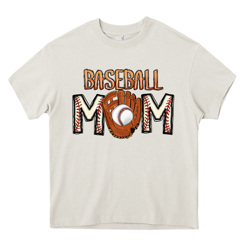 Baseball Mom Heavy Core Tee by CowhideDigitalArt | Teevron