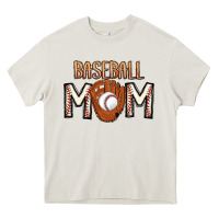 Cream Baseball Mom Heavy Core Tee - CowhideDigitalArt