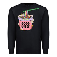 Black instant good vibes noodles Premium Sweatshirt - MaliasSmallBusiness