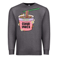Charcoal Heather instant good vibes noodles Premium Sweatshirt - MaliasSmallBusiness