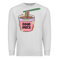 Dove Grey instant good vibes noodles Premium Sweatshirt - MaliasSmallBusiness