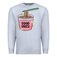 Heather Grey instant good vibes noodles Premium Sweatshirt - MaliasSmallBusiness