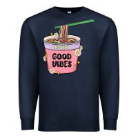 Navy instant good vibes noodles Premium Sweatshirt - MaliasSmallBusiness