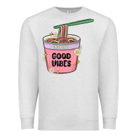 Oatmeal Heather instant good vibes noodles Premium Sweatshirt - MaliasSmallBusiness