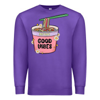 Purple instant good vibes noodles Premium Sweatshirt - MaliasSmallBusiness