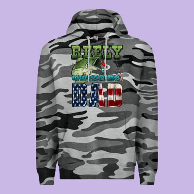 Reely Awesome Dad Premium Hoodie Designed By Hra Design Shop