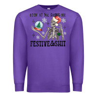 Purple look at me being all festive and shit Premium Sweatshirt - MaliasSmallBusiness