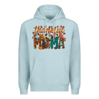 Blue Mist thankful mama longhorn Premium Hoodie - RacoonDesign