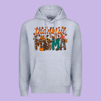 Thankful Mama Longhorn Premium Hoodie Designed By Racoondesign