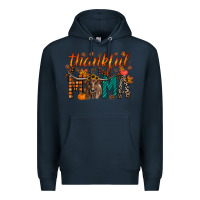 Navy thankful mama longhorn Premium Hoodie - RacoonDesign