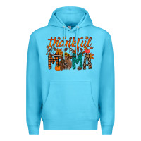 Ocean Blue thankful mama longhorn Premium Hoodie - RacoonDesign