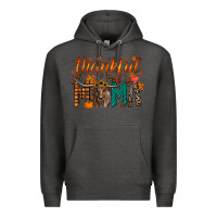 Charcoal Heather thankful mama longhorn Premium Hoodie - RacoonDesign