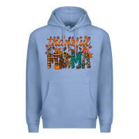 Colony Blue thankful mama longhorn Premium Hoodie - RacoonDesign