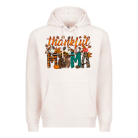Pale Pink thankful mama longhorn Premium Hoodie - RacoonDesign
