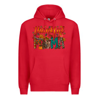 Red thankful mama longhorn Premium Hoodie - RacoonDesign