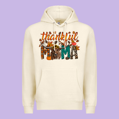 Thankful Mama Longhorn Premium Hoodie Designed By Racoondesign