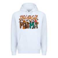White thankful mama longhorn Premium Hoodie - RacoonDesign