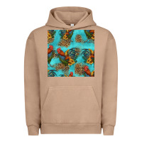 Pigment Burro rooster and sunflowers seamless pattern Urban Hoodie - HRA Design Shop