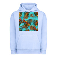 Pigment Grape Ice rooster and sunflowers seamless pattern Urban Hoodie - HRA Design Shop