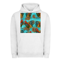Pigment Lunar Rock rooster and sunflowers seamless pattern Urban Hoodie - HRA Design Shop