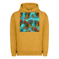 Pigment Peanut Butter rooster and sunflowers seamless pattern Urban Hoodie - HRA Design Shop