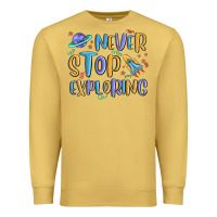 Antique Gold never stop exploring Premium Sweatshirt - MaliasSmallBusiness