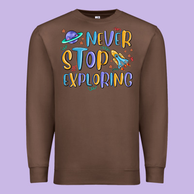 Premium Sweatshirt never stop exploring
