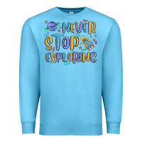 Ocean Blue never stop exploring Premium Sweatshirt - MaliasSmallBusiness