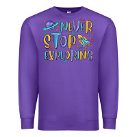 Purple never stop exploring Premium Sweatshirt - MaliasSmallBusiness