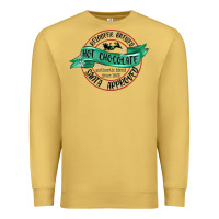 Antique Gold reindeer brewed santa approved Premium Sweatshirt - MaliasSmallBusiness