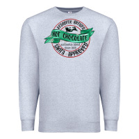 Heather Grey reindeer brewed santa approved Premium Sweatshirt - MaliasSmallBusiness