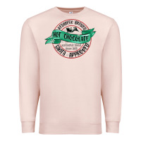 Pale Pink reindeer brewed santa approved Premium Sweatshirt - MaliasSmallBusiness