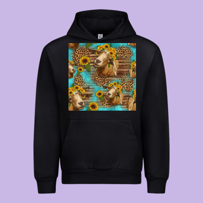 Goat Sunflowers Seamless Pattern Urban Hoodie Designed By Hra Design Shop