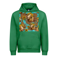 Emerald goat sunflowers seamless pattern Urban Hoodie - HRA Design Shop