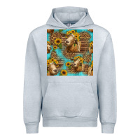 Heather Grey goat sunflowers seamless pattern Urban Hoodie - HRA Design Shop