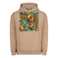 Pigment Burro goat sunflowers seamless pattern Urban Hoodie - HRA Design Shop