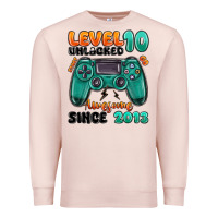 Pale Pink level 10 unlocked awesome since 2013 Premium Sweatshirt - MaliasSmallBusiness