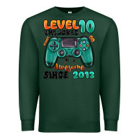 Sports Green level 10 unlocked awesome since 2013 Premium Sweatshirt - MaliasSmallBusiness