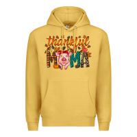 Antique Gold thankful mama pig Premium Hoodie - RacoonDesign