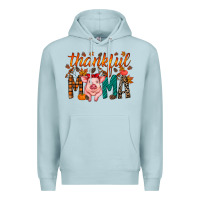 Blue Mist thankful mama pig Premium Hoodie - RacoonDesign