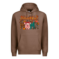 Chestnut thankful mama pig Premium Hoodie - RacoonDesign
