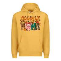 Mustard thankful mama pig Premium Hoodie - RacoonDesign