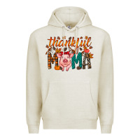 Oatmeal Heather thankful mama pig Premium Hoodie - RacoonDesign