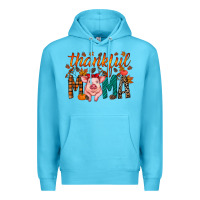 Ocean Blue thankful mama pig Premium Hoodie - RacoonDesign