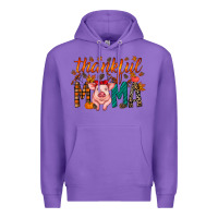 Purple thankful mama pig Premium Hoodie - RacoonDesign