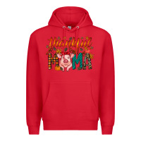Red thankful mama pig Premium Hoodie - RacoonDesign