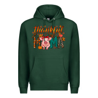 Sports Green thankful mama pig Premium Hoodie - RacoonDesign