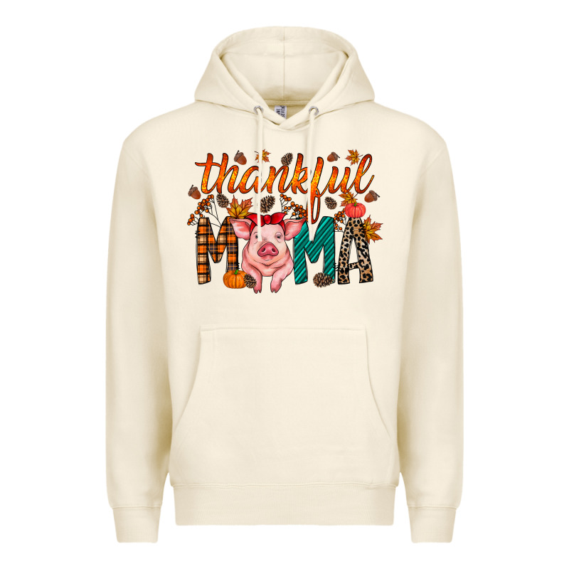 Thankful Mama Pig Premium Hoodie by RacoonDesign | Teevron
