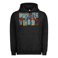 Pigment Black winter vibes Urban Hoodie - FaDigitalArtStudio