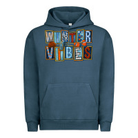Pigment Midnight Navy winter vibes Urban Hoodie - FaDigitalArtStudio
